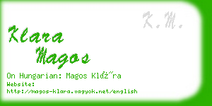 klara magos business card